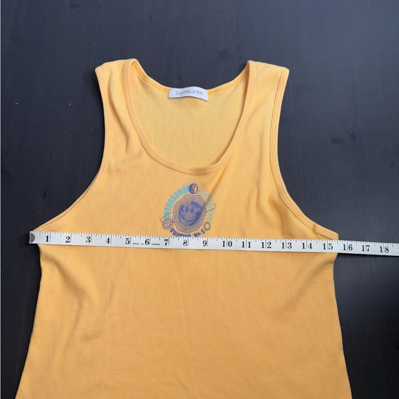 Daydreamer Records Ribbed Cotton Tank in Melon - Picture 2 of 9